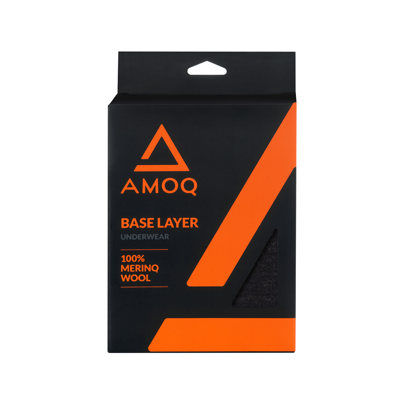 AMOQ 100% Merino underbukser Grå / Orange 1