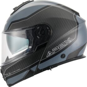 APEX Helmet MC500 Carbon Dolomites Sort/Sølv Blank